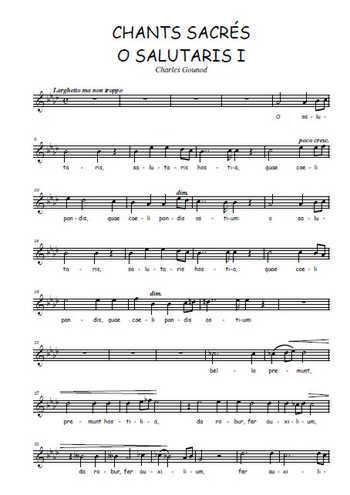 Chants sacrés 1. O salutaris I